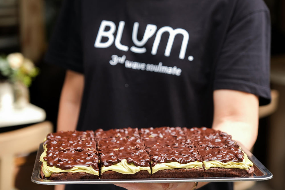 
                  
                    Gluten Free Brownie with Belgian Chocolate & Pistachio 
                  
                