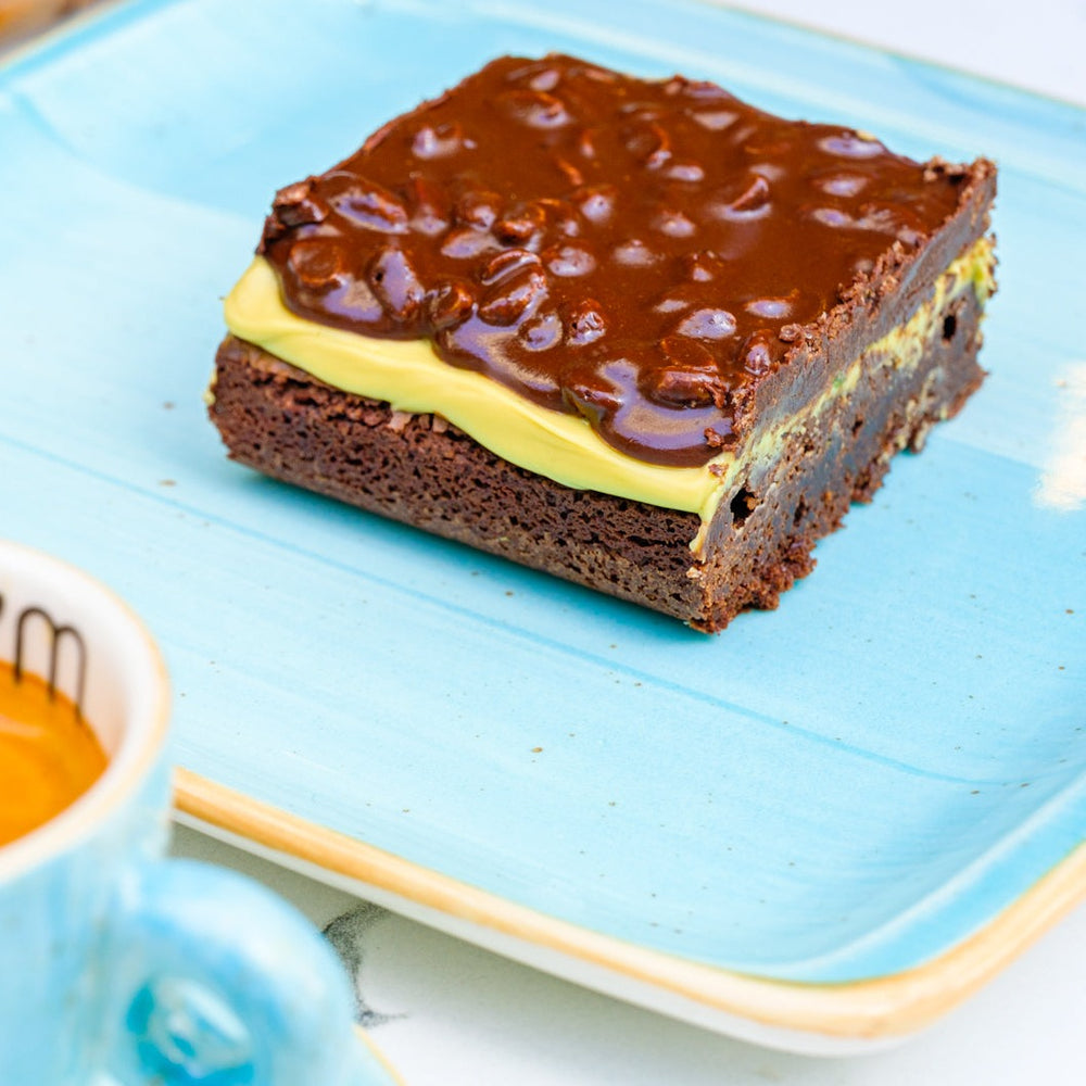 Belçika Çikolatalı Antep Fıstıklı Brownie-Glutensiz